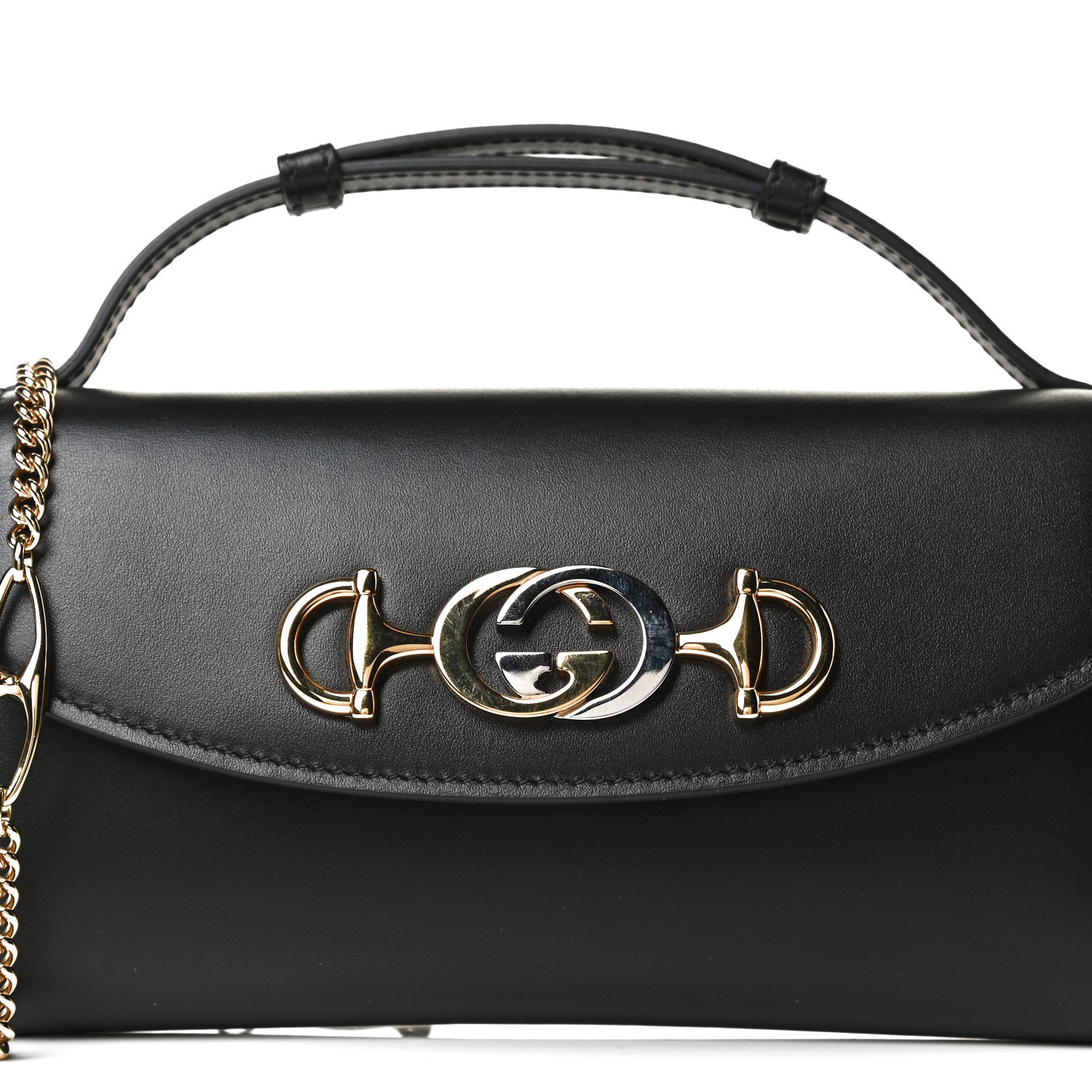 Gucci Smooth Calfskin Mini Zumi Shoulder Bag Black 9 of 13