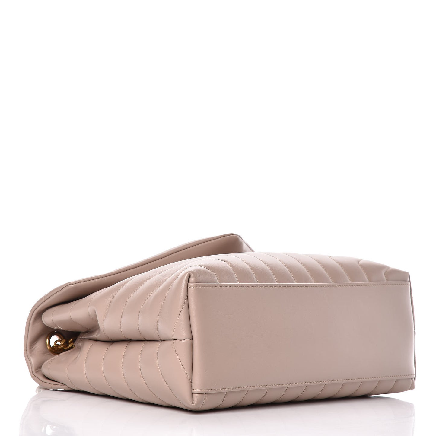 Calfskin Y Quilted Monogram Medium Loulou Chain Satchel Light Natural
