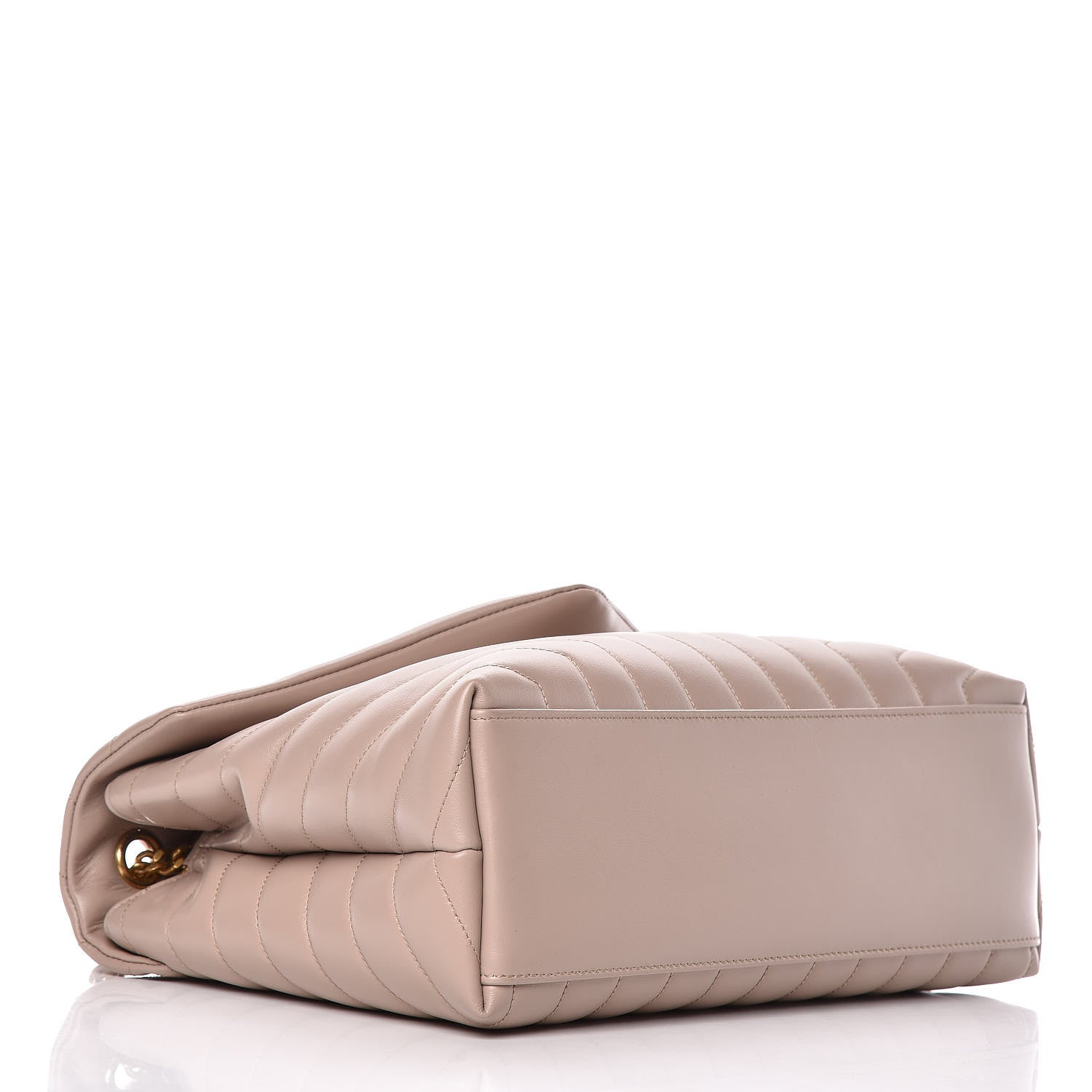 Saint Laurent Calfskin Y Quilted Monogram Medium Loulou Chain Satchel Light Natural 4 of 12