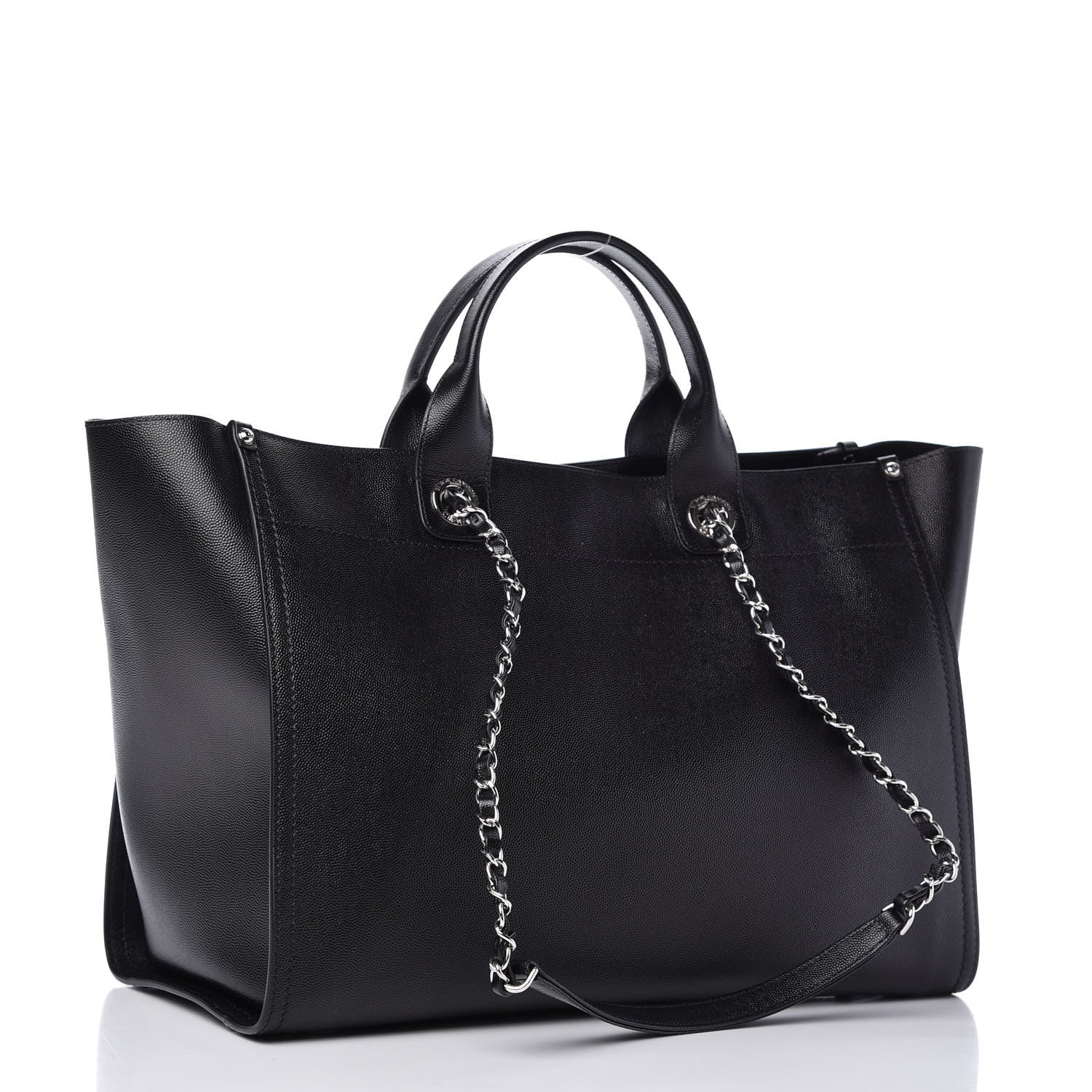 Chanel Caviar Medium Studded Deauville Tote Black 3 of 10