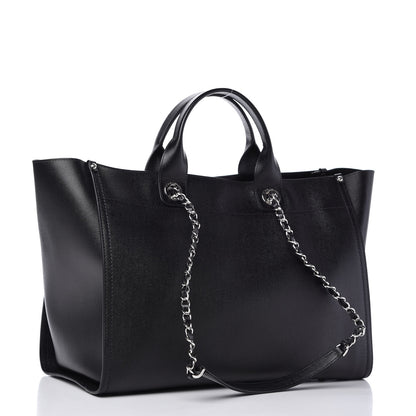 Chanel Caviar Medium Studded Deauville Tote Black 3 of 10