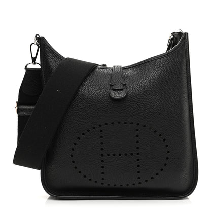 Hermes Taurillon Clemence Evelyne III PM Black 1 of 10