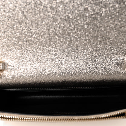 Saint Laurent Metallic Calfskin Kate Monogram Tassel Chain Wallet Gold 5 of 8