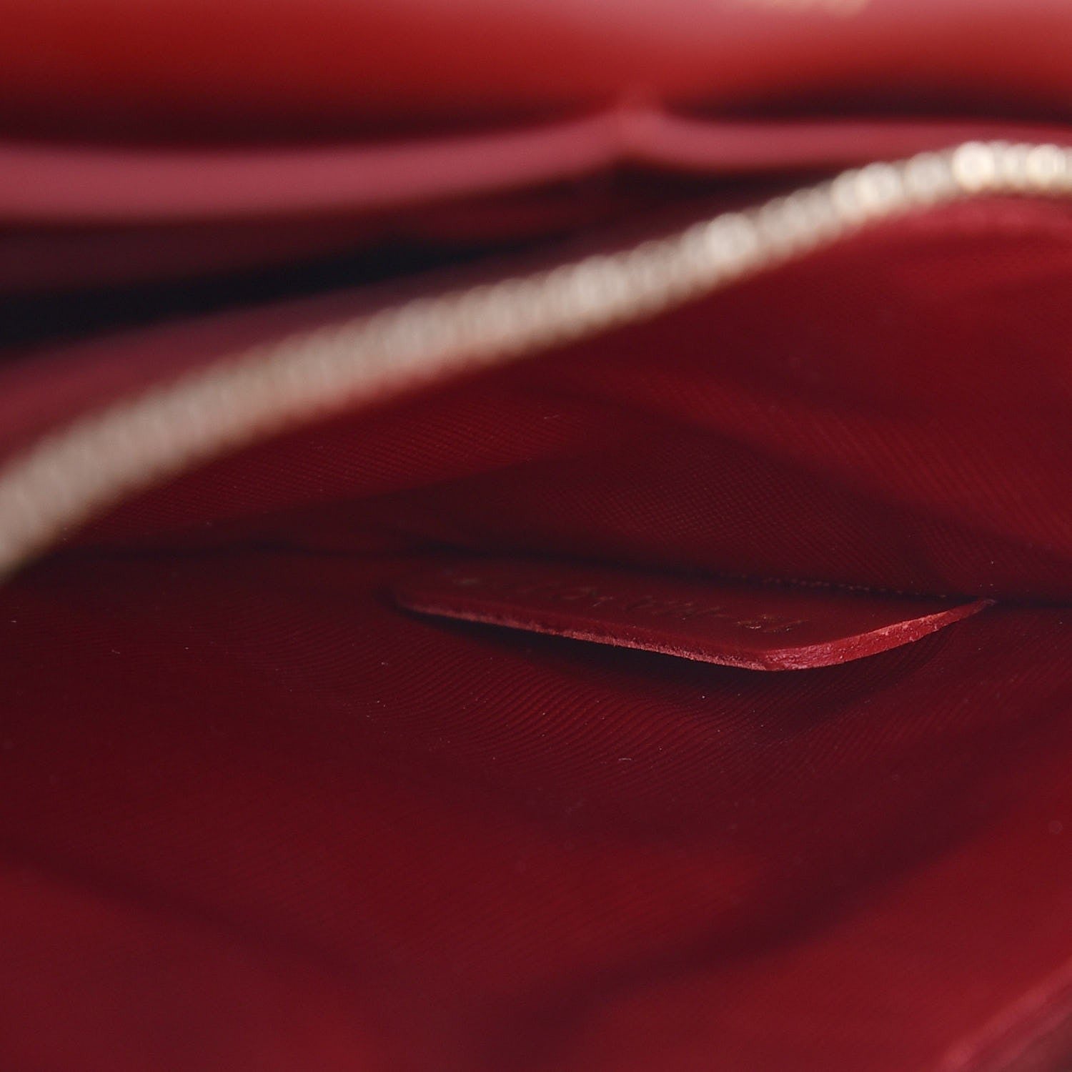 Christian Dior Calfskin Cannage Studded Lady Dior Wallet on Chain Deep Red 8 of 9