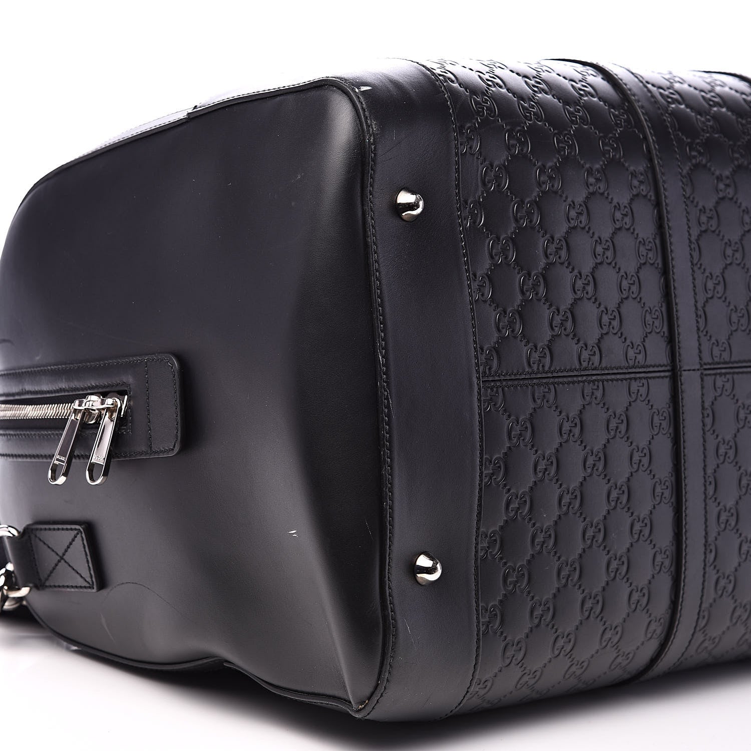 Gucci Guccissima Signature Large Duffle Black 8 of 15