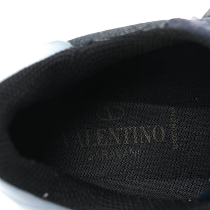 Valentino Garavani Denim Calfskin Suede Womens Rockstud Sneakers 37 Deep Denim 7 of 7