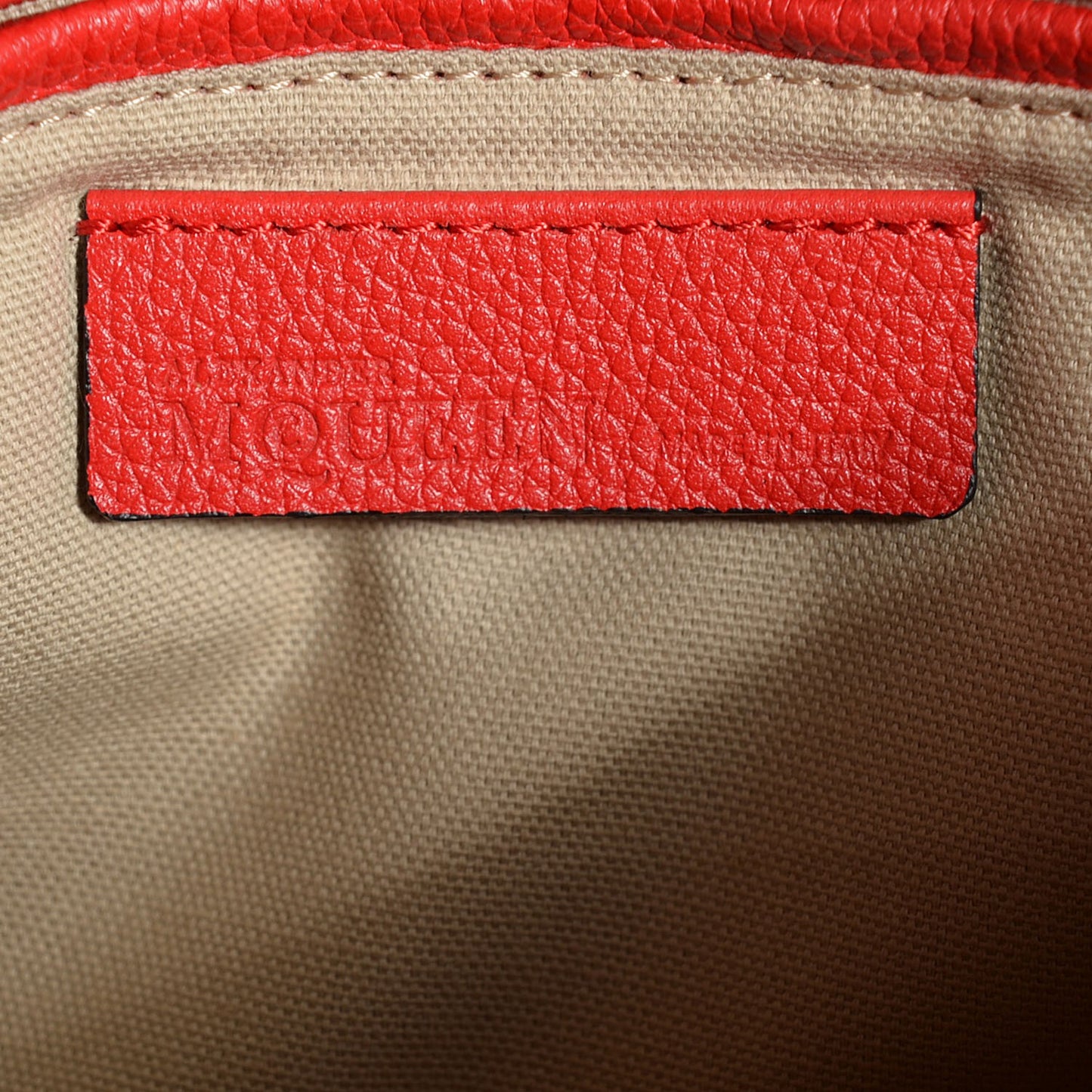 Pebbled Calfskin Small Skull Padlock Zip Around Tote Flame