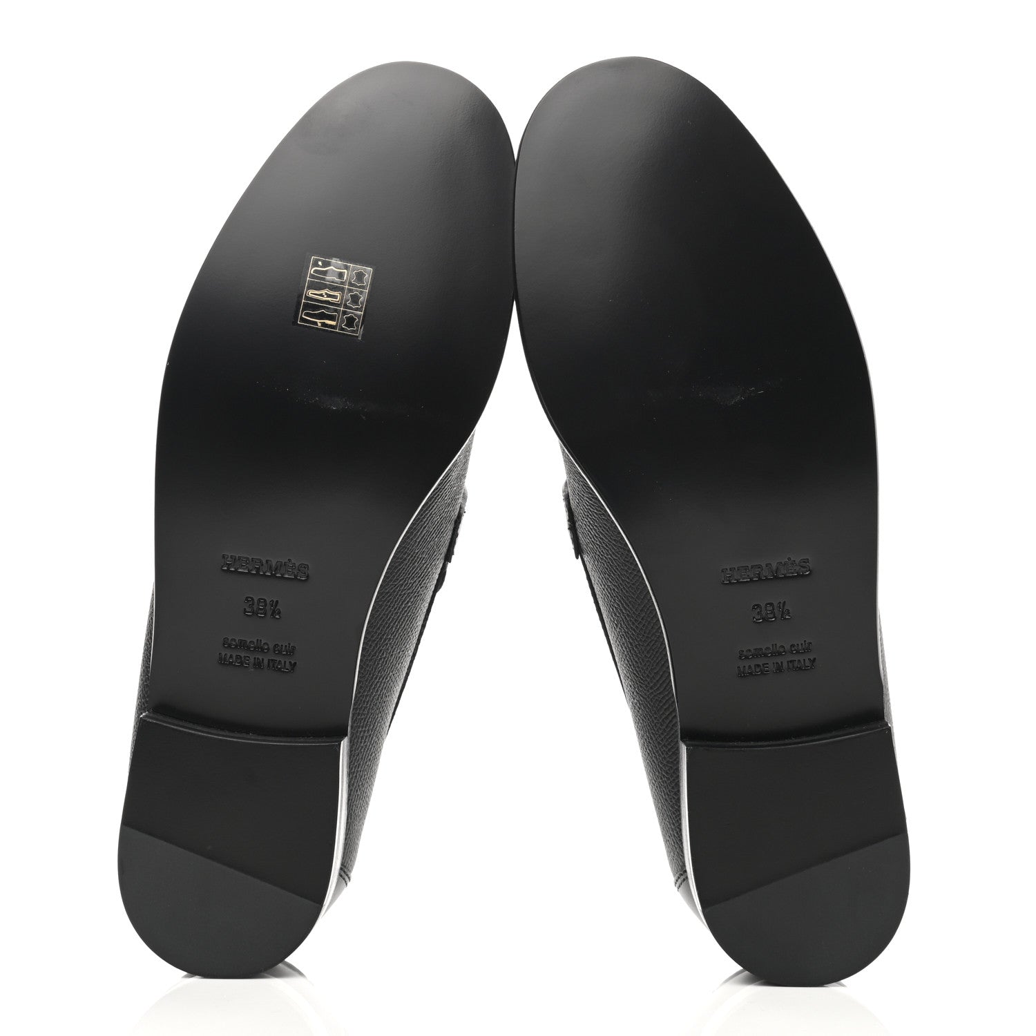 Hermes Epsom Womens Destin Loafer 38.5 Black 5 of 10