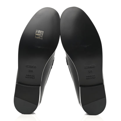 Hermes Epsom Womens Destin Loafer 38.5 Black 5 of 10