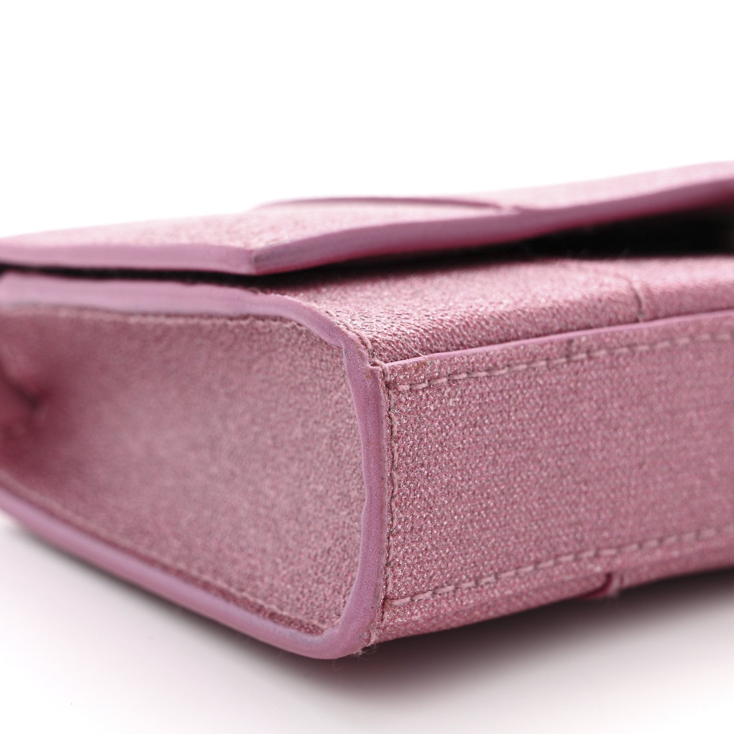 Balenciaga Sparkling Fabric XS Hourglass Wallet On Chain Sweet Pink 10 of 12