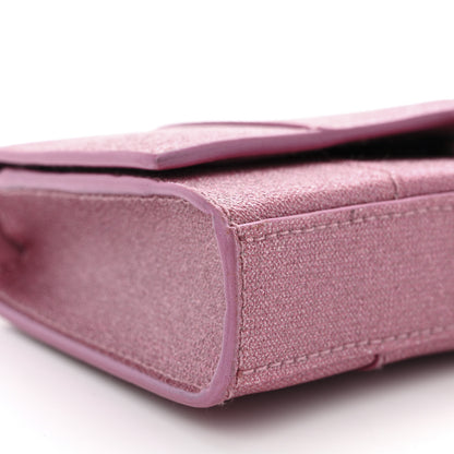 Balenciaga Sparkling Fabric XS Hourglass Wallet On Chain Sweet Pink 10 of 12