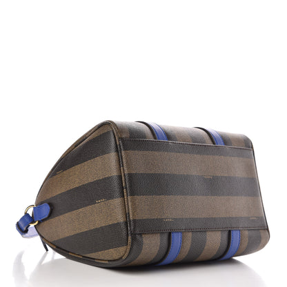 Fendi Pequin Spalmati Vitello Flamingo Small Boston Tobacco Blue Neon 4 of 7