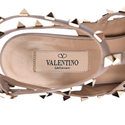 Valentino Garavani Patent Nappa Rockstud Ankle Strap 100mm Pumps 38 Poudre 6 of 11