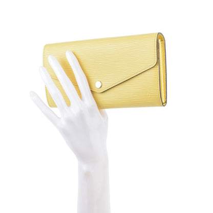 Louis Vuitton Epi Sarah Wallet NM Jaune Pale 2 of 7