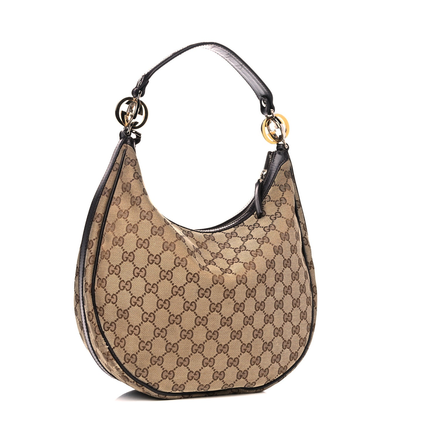Monogram Medium GG Twins Hobo Black