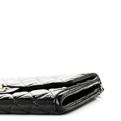 Chanel Patent Quilted Clutch with Chain Flap Black 10 of 10