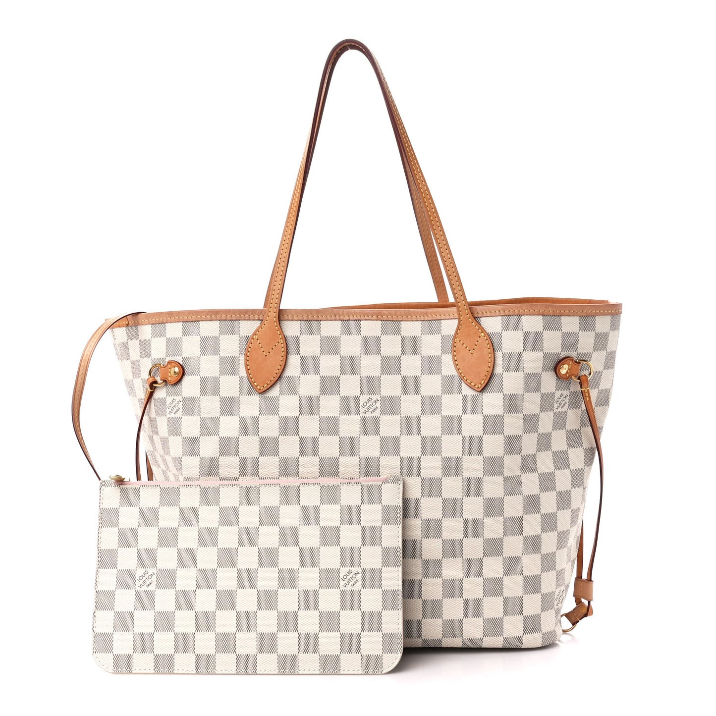 Damier Azur Neo Neverfull MM Rose Ballerine