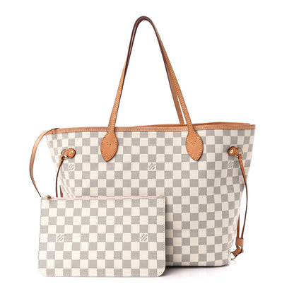 Louis Vuitton Damier Azur Neo Neverfull MM Rose Ballerine 1 of 13