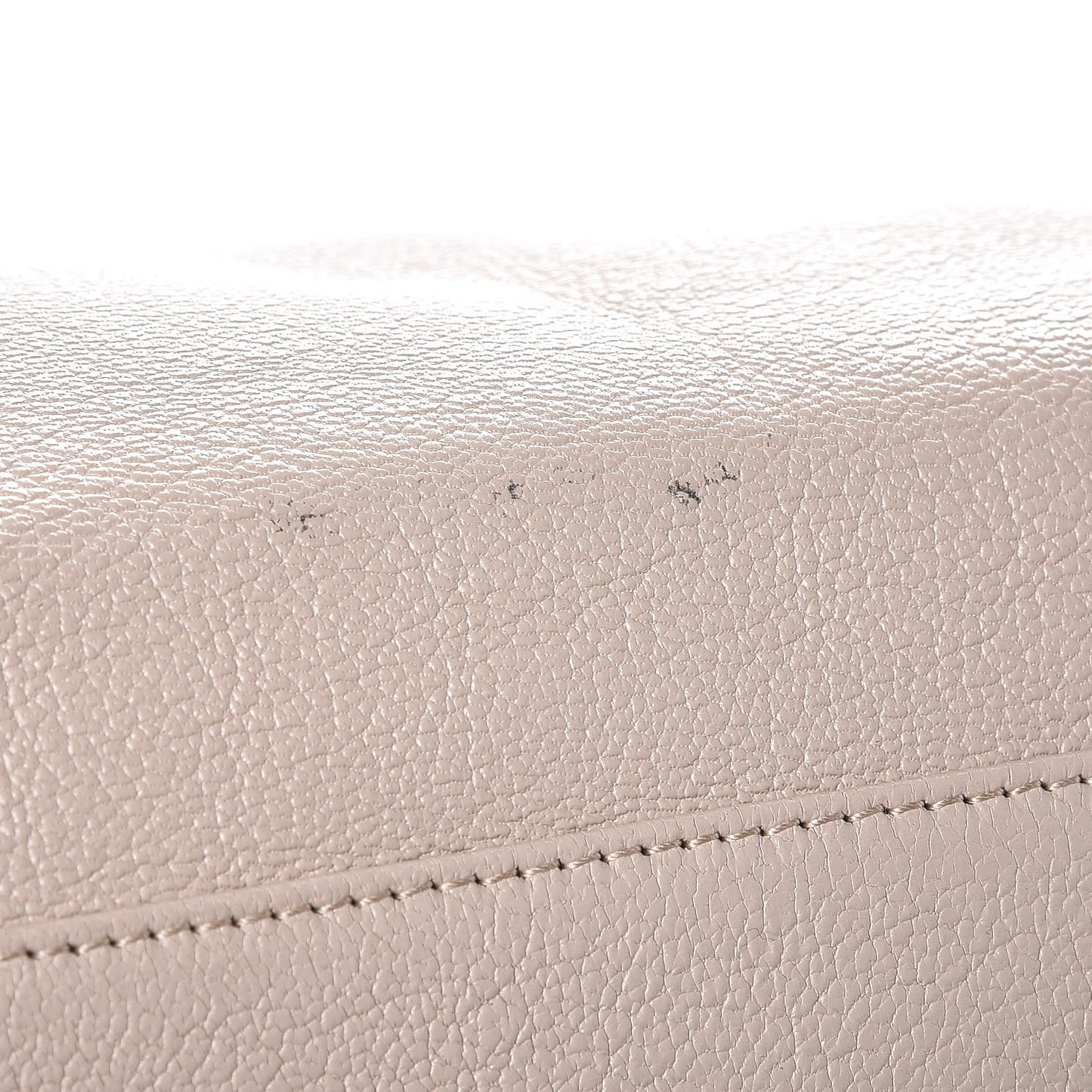 Chevre Gold Metallic Edge Hardware Velo Beige Praline