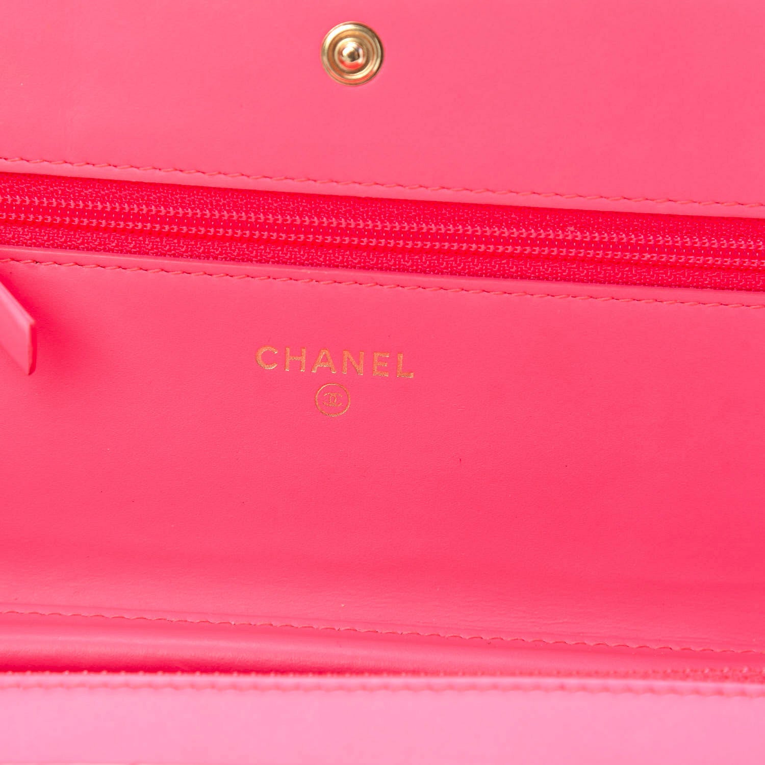 Chanel Patent Calfskin Quilted Boy Wallet On Chain WOC Pink 6 of 15
