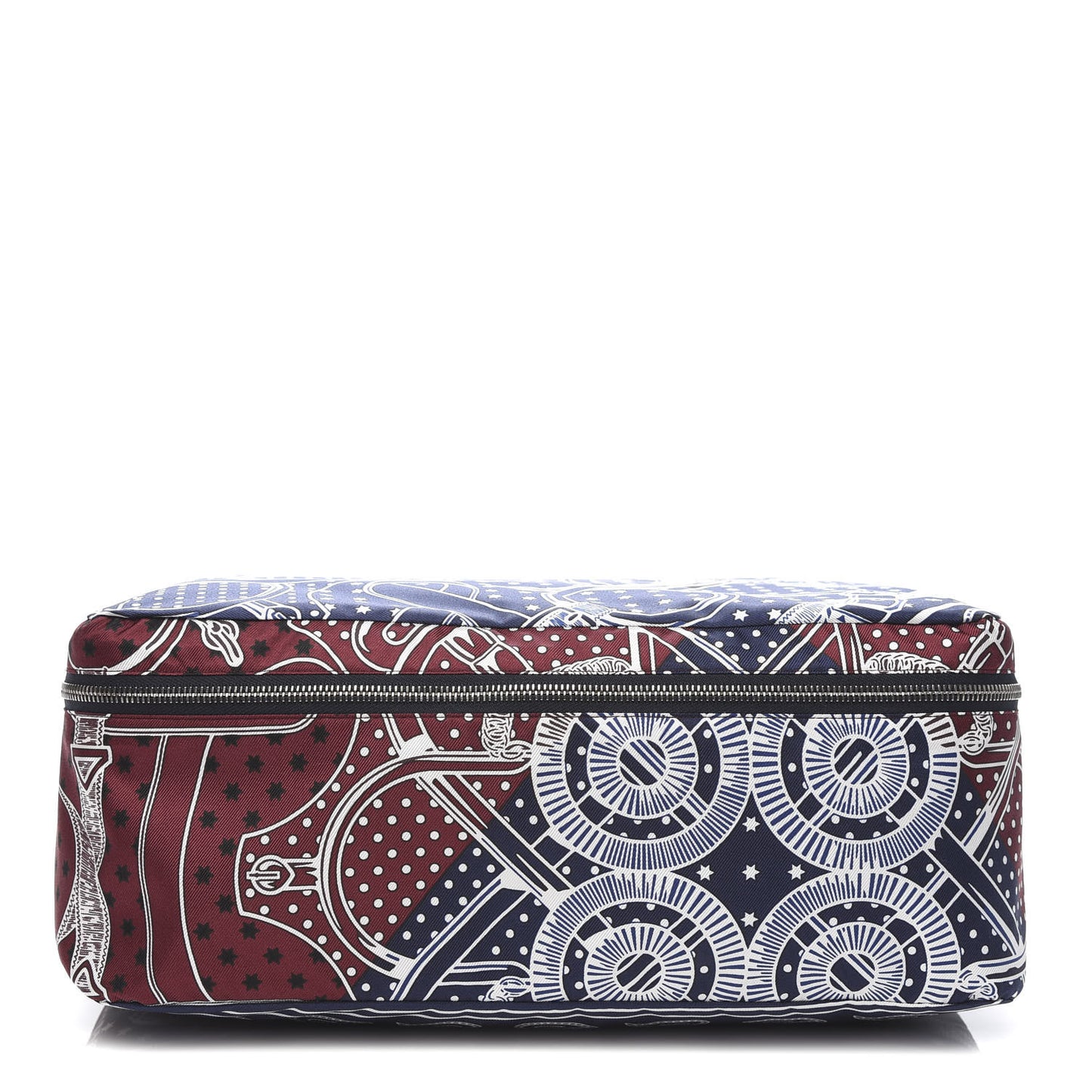 Silk Eperon d'Or Bandana Travelsilk PM Cube Bordeaux Bleu Marine