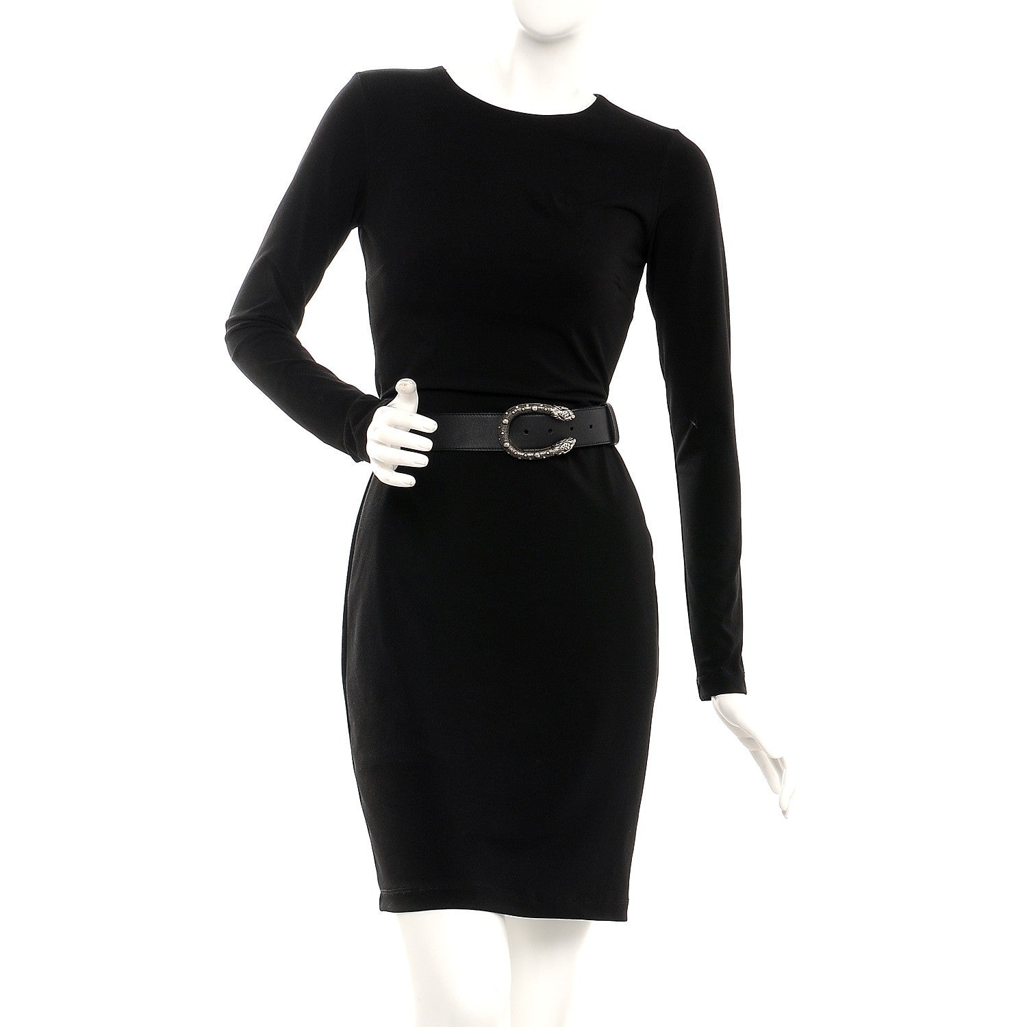Gucci Moon Calfskin Nickel Dionysus Belt 90 36 Black 2 of 7