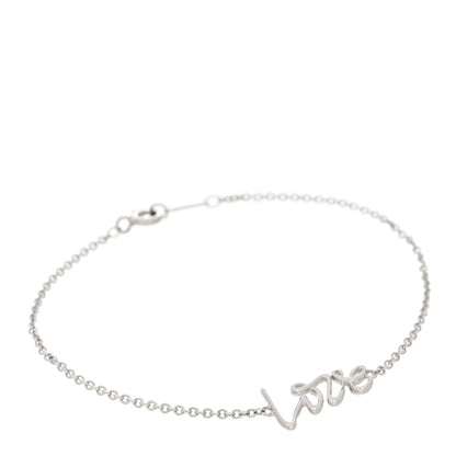 Tiffany Sterling Silver Graffiti Love Bracelet 1 of 3