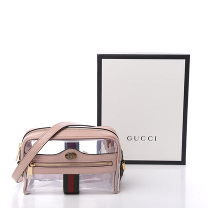 Gucci Vinyl Web Mini Ophidia Transparent Shoulder Bag Perfect Pink 10 of 10