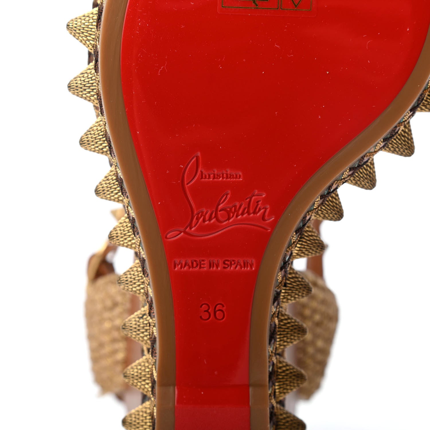 Christian Louboutin Calfskin Cordorella 110 Wedge Sandals 36 Version Cuoio 6 of 8