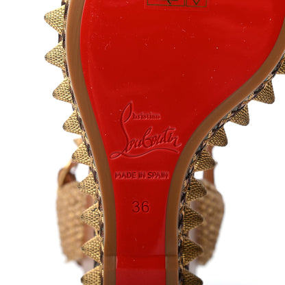 Christian Louboutin Calfskin Cordorella 110 Wedge Sandals 36 Version Cuoio 6 of 8