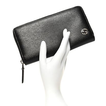 Gucci Calfskin GG Zip Around Wallet Black 2 of 13