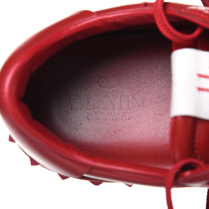 Valentino Garavani Calfskin Mens Rockstud Untitled Open Sneakers 44 Red 7 of 13