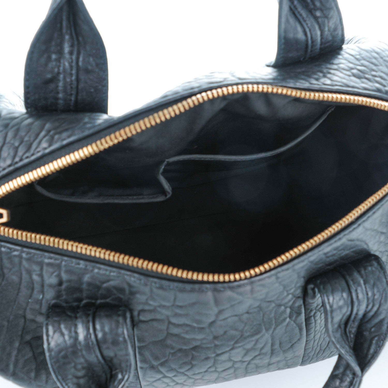 Alexander Wang Pebbled Lambskin Rocco Black Antique Brass Hardware 5 of 8