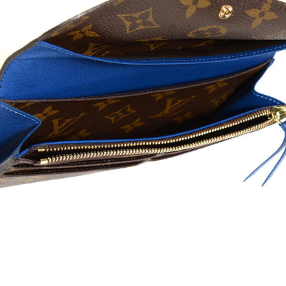 Louis Vuitton Monogram Emilie Wallet Blue 7 of 8