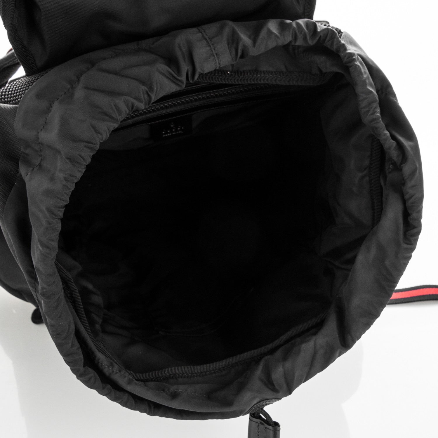 Gucci Nylon L'Aveugle Par Amour Embroidered Double Buckle Backpack Black 5 of 7