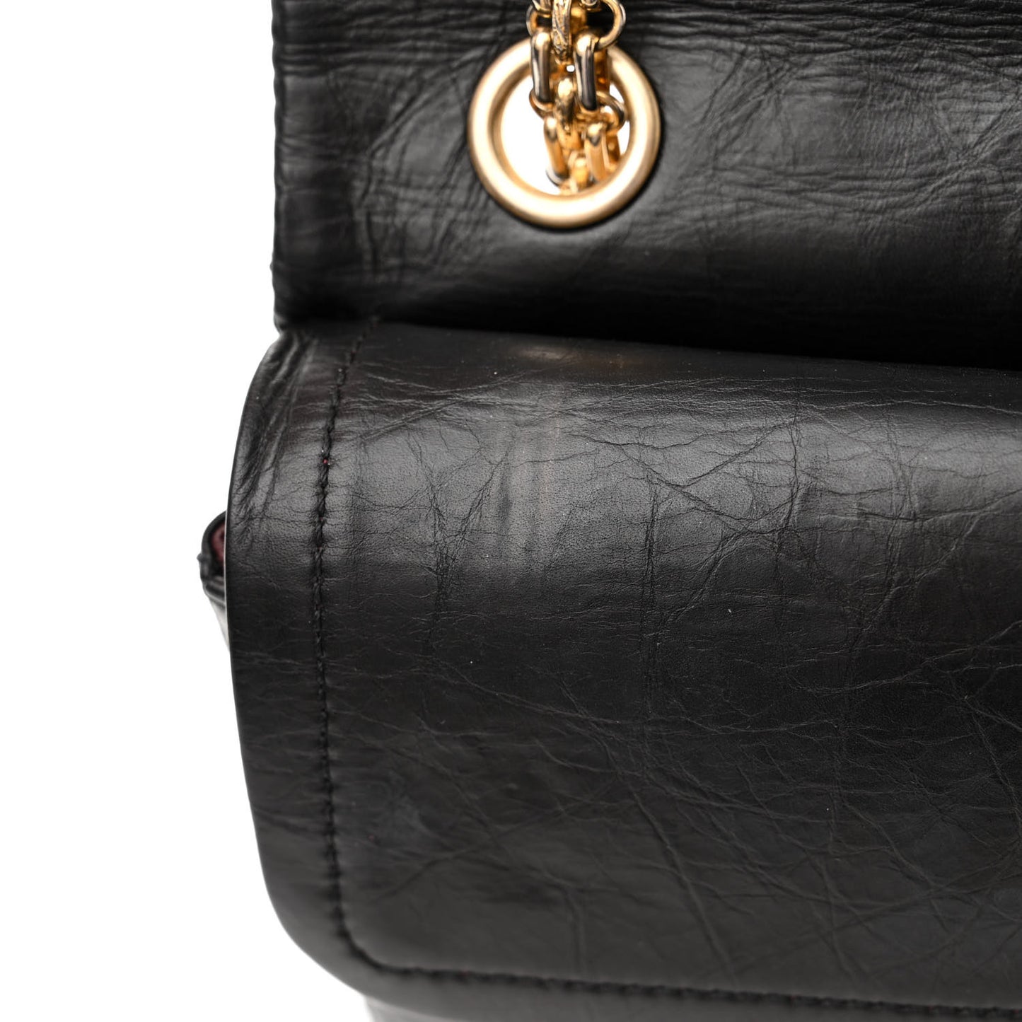 Aged Calfskin Quilted 50th Anniversary 2.55 Reissue 226 Flap Black