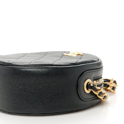 Chanel Caviar Quilted Round Clutch With Chain Black 11 of 11