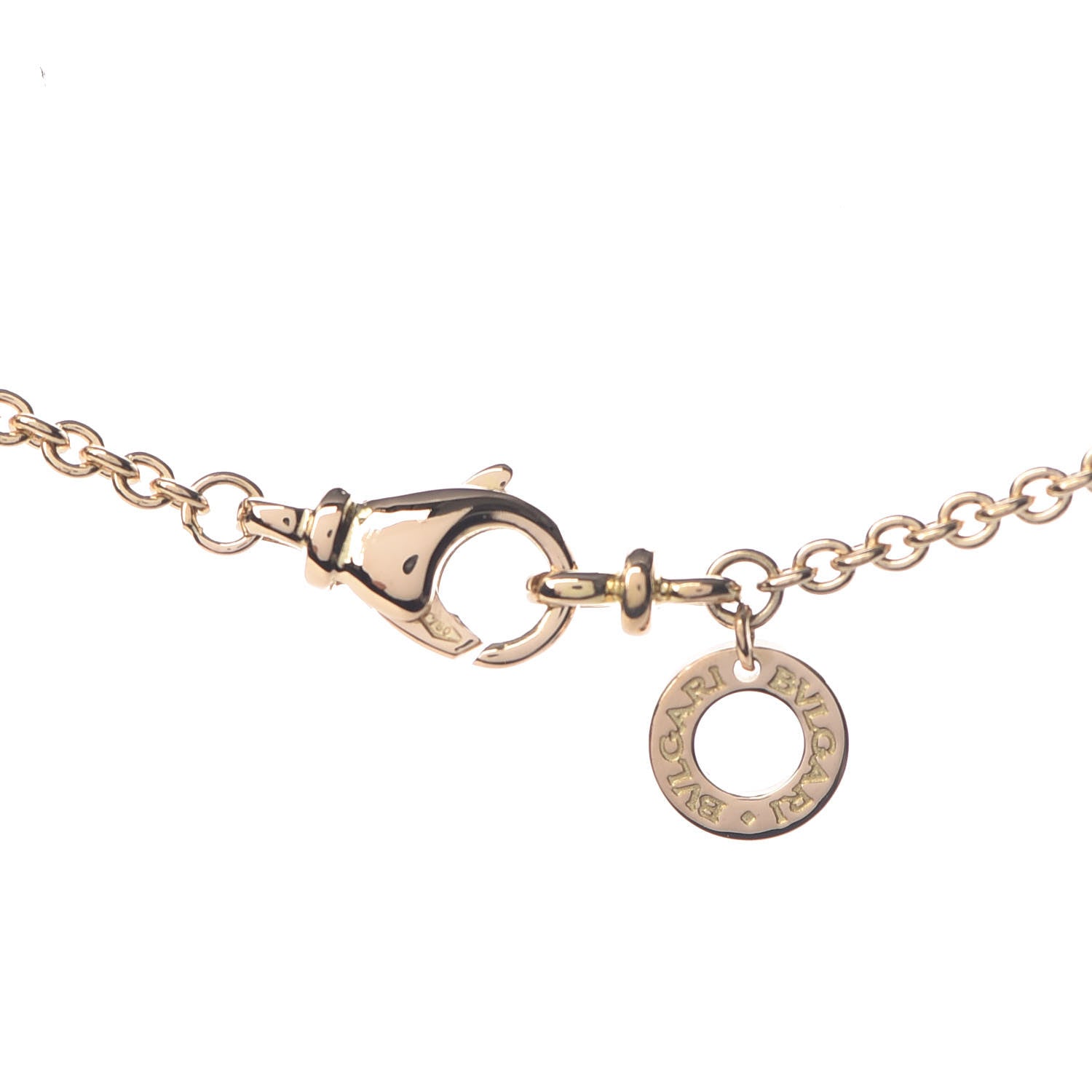 Bulgari 18K Yellow Gold Diamond BVLGARI BVLGARI Pave Pendant Necklace 6 of 10