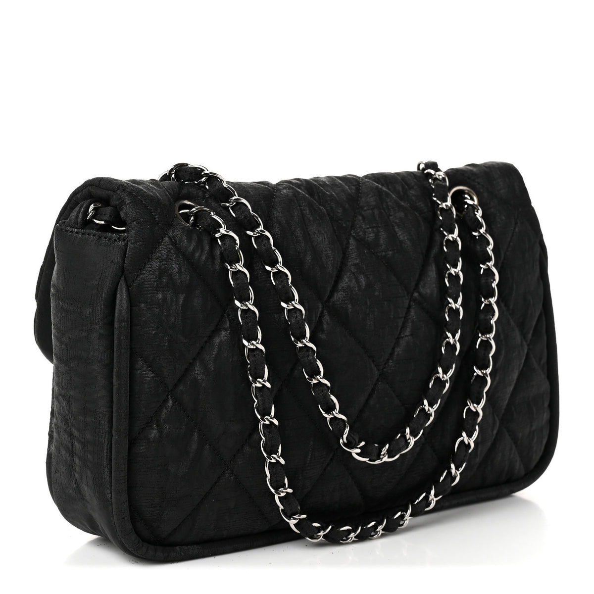 Chanel Coated Canvas Quilted Le Marais Flap Black 3 of 10