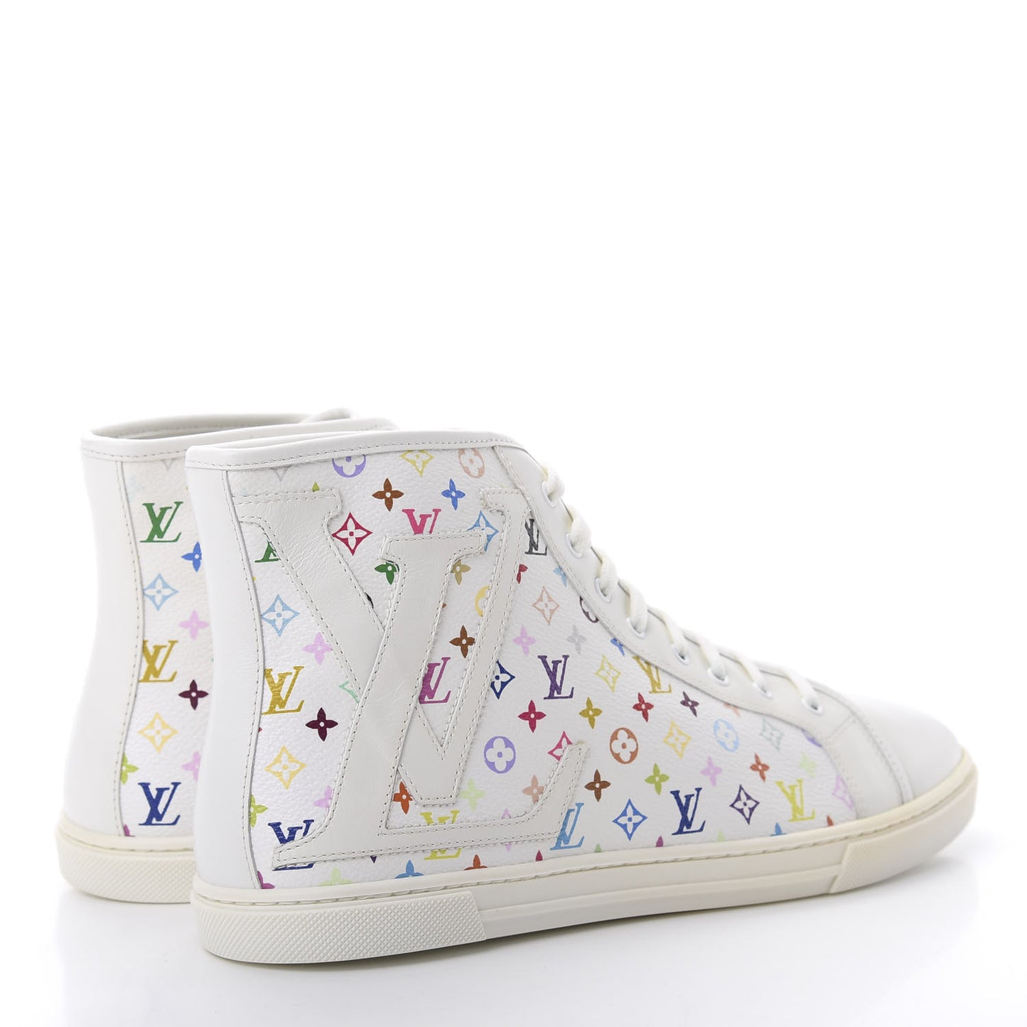 Monogram Multicolor High Top Sneakers 39 White