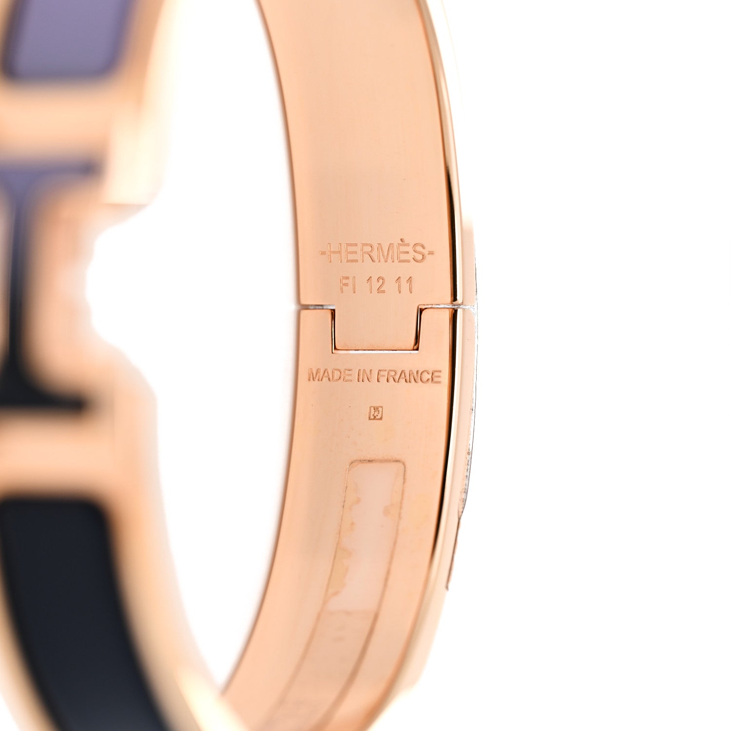 Hermes Enamel Narrow Fusion Clic Clac H Bracelet PM Lilas Ultramarine 4 of 5