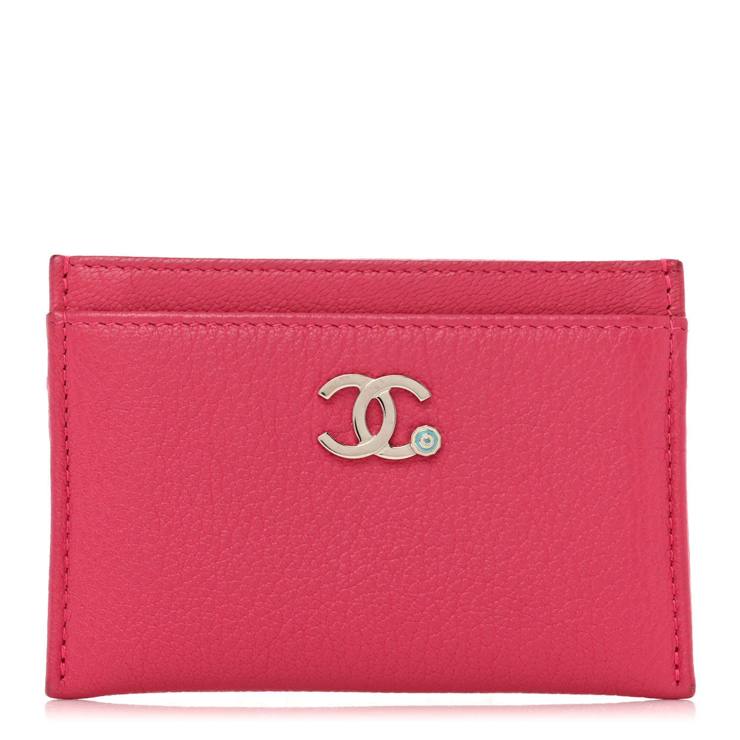 Chanel Goatskin CC Card Holder Pink 1 of 9