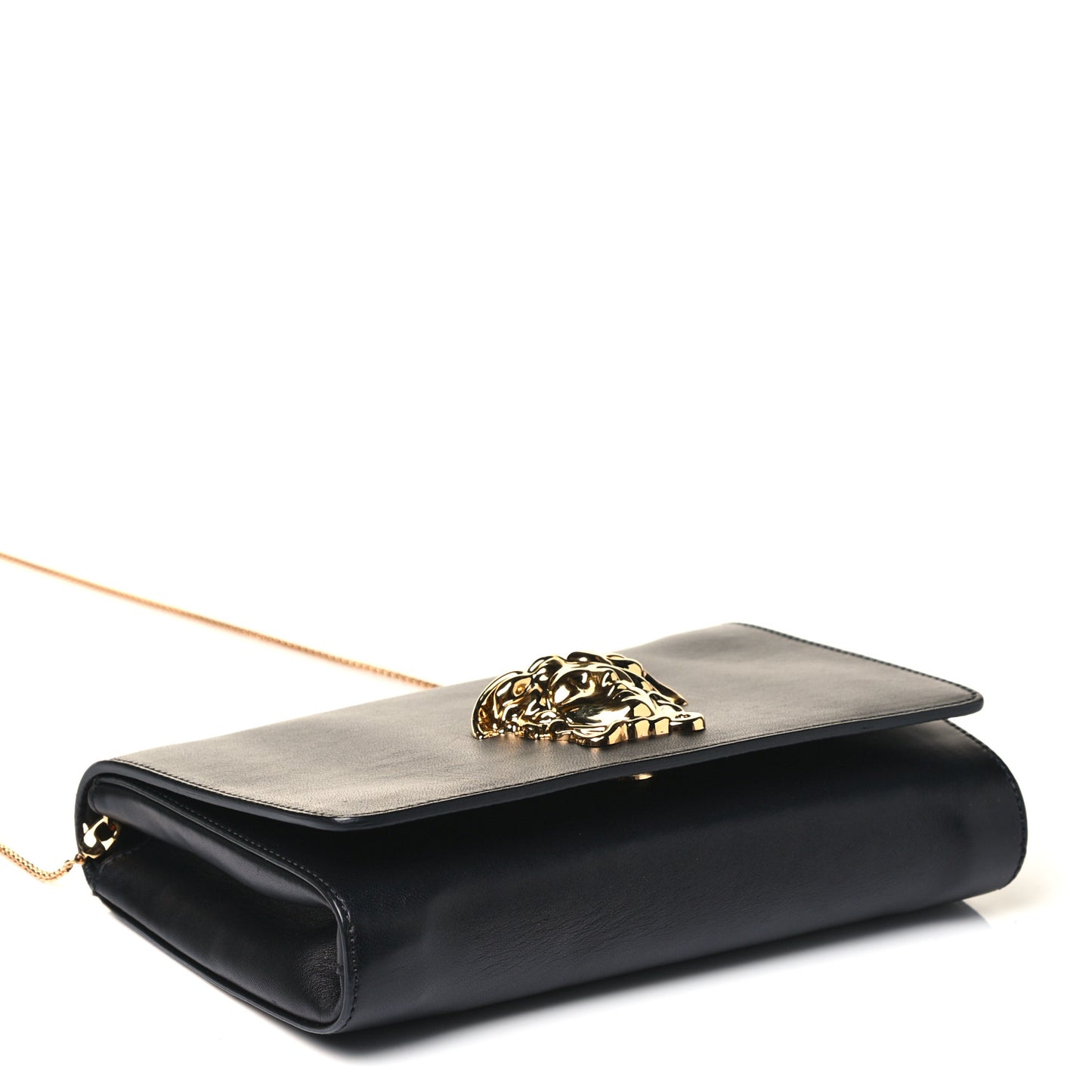 Vitello Palazzo Medusa Evening Clutch Bag Black