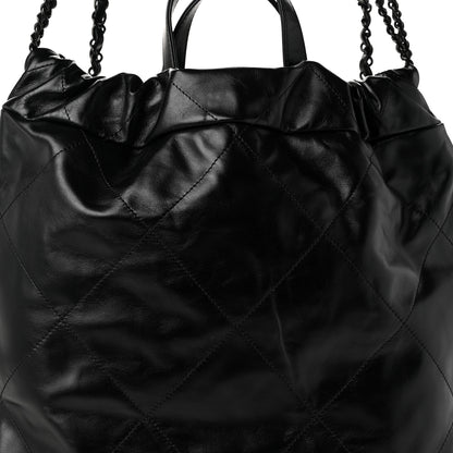 Chanel Shiny Calfskin Quilted Chanel 22 Backpack So Black 8 of 10