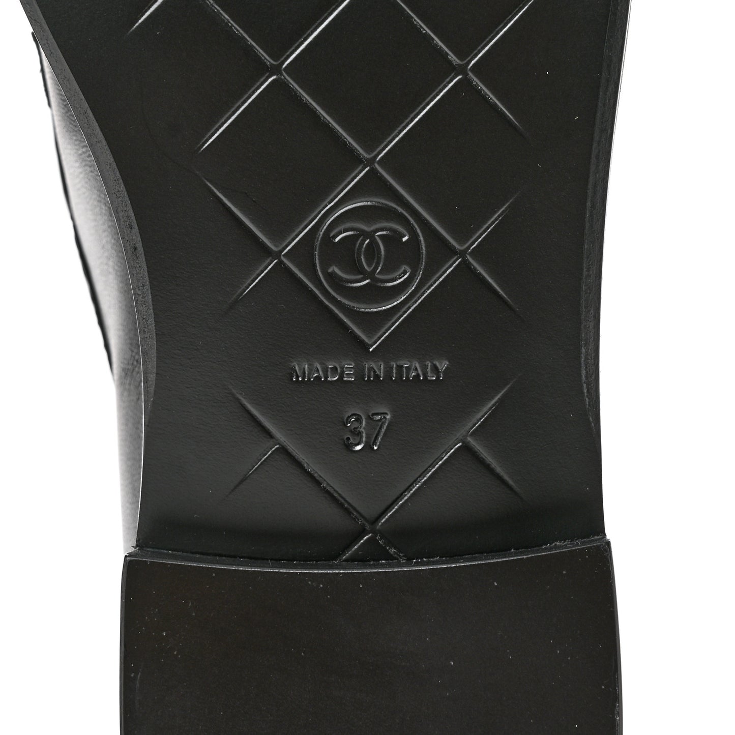 Lambskin Quilted CC Turnlock Loafers 37 Black