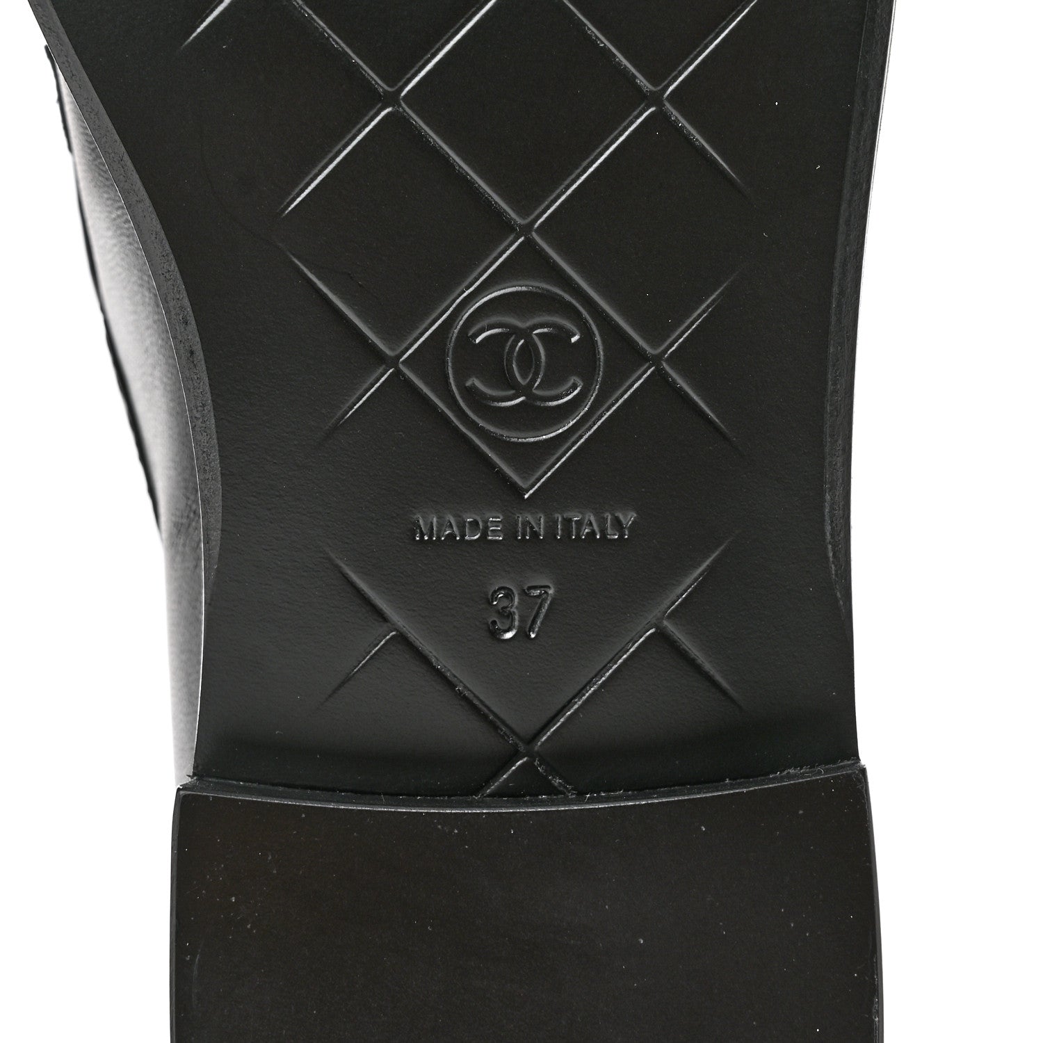 Chanel Lambskin Quilted CC Turnlock Loafers 37 Black 6 of 11