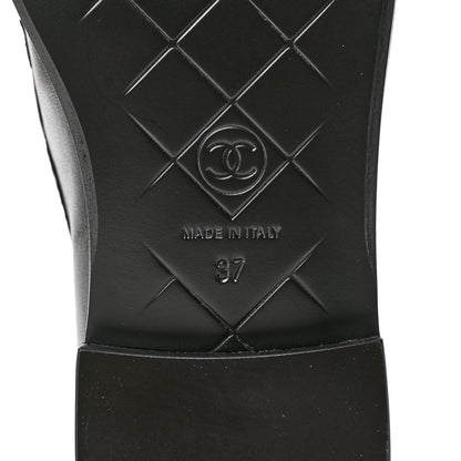 Chanel Lambskin Quilted CC Turnlock Loafers 37 Black 6 of 11