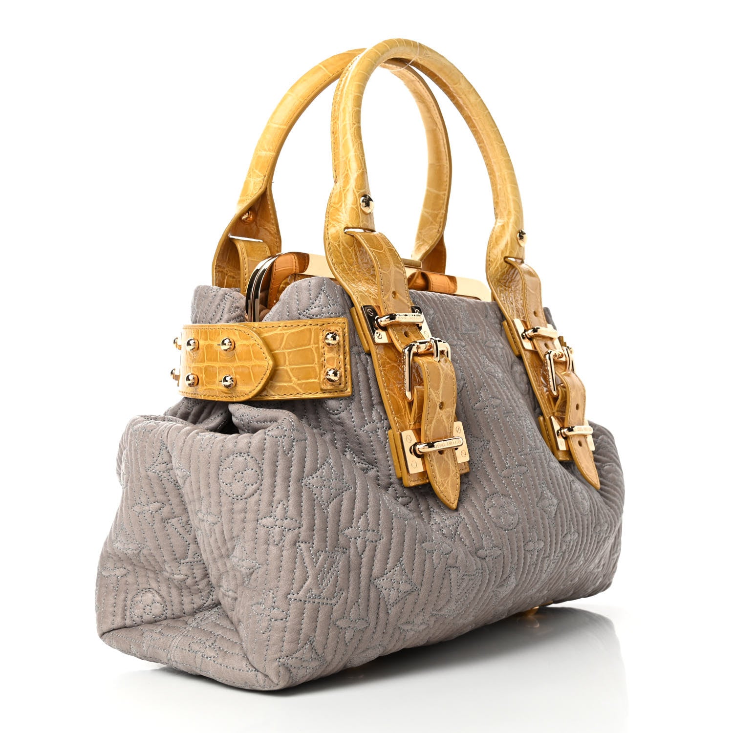 Louis Vuitton Monogram Motard Alligator Biker Perle Yellow 2 of 4