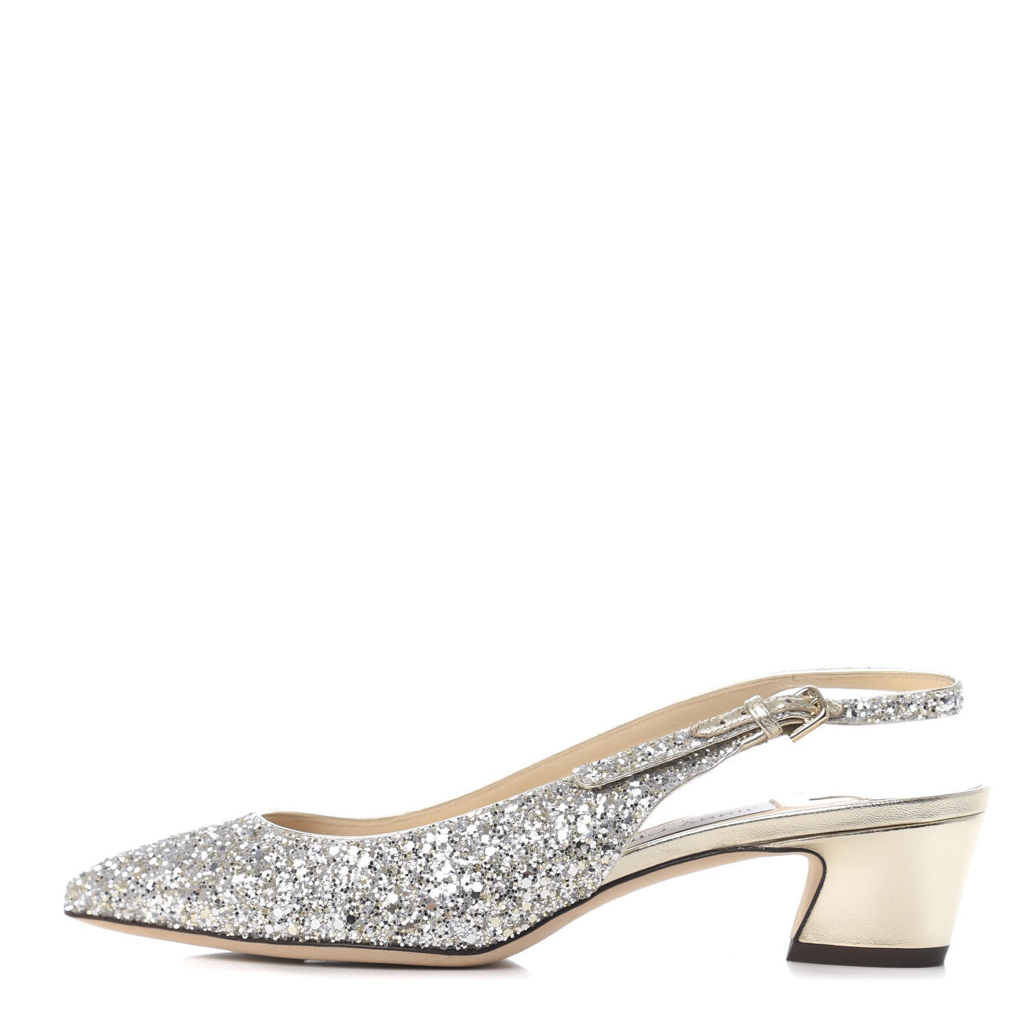 Jimmy Choo Glitter Gemma 40 Slingback Pump 36 Champagne 1 of 8
