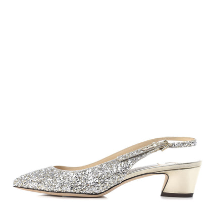 Jimmy Choo Glitter Gemma 40 Slingback Pump 36 Champagne 1 of 8